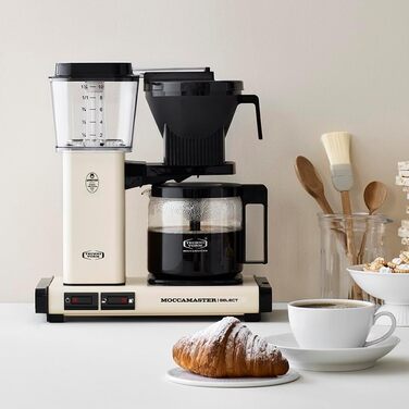 Кавоварка Moccamaster KBG Select ретро, фільтр, 1.25 л, офф-вайт