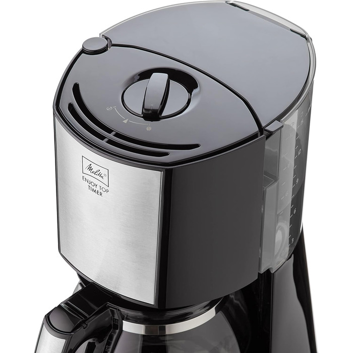 Кавоварка Melitta Enjoy Top Timer, фільтр, скляна колба, таймер, 10 чашок, чорна