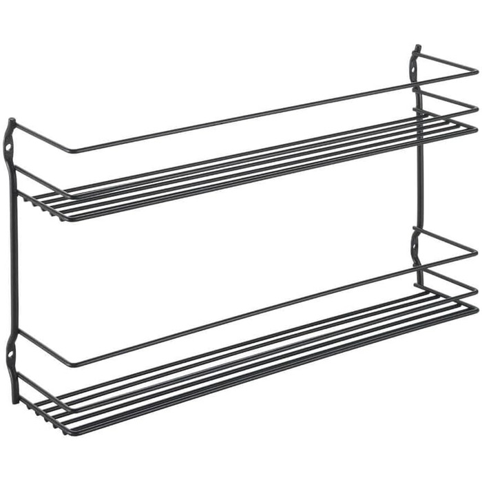 Полиця для спецій Metaltex Pepito-2 Lava, 2 яруси, 36x8x18 см, металева, настінна