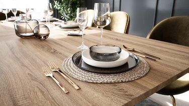 Розсувний обідній стіл Newfurn, 160-200 см, антрацит, Сонома, сучасний дерев'яний стіл для їдальні та кухні, 160x75x90 см