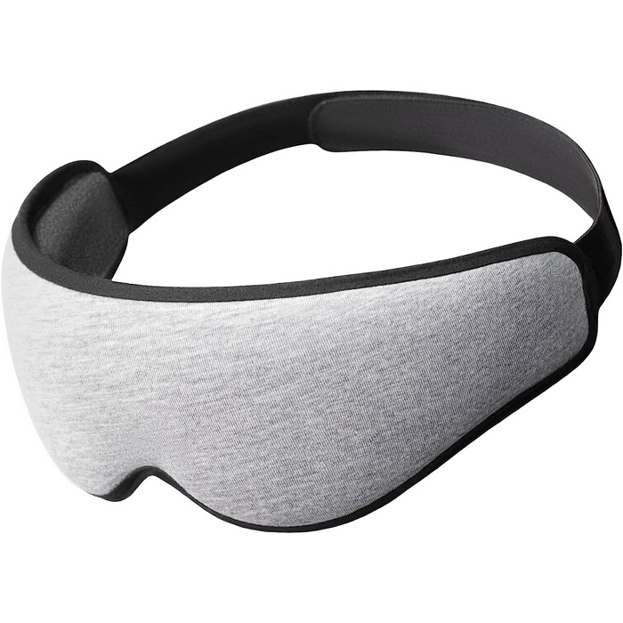 Ostrichpillow Ергономічна 3D маска для сну, що повторює форму обличчя, анатомічна маска для очей, повне блокування світла, для відпочинку та релаксації, колір Midnight Grey