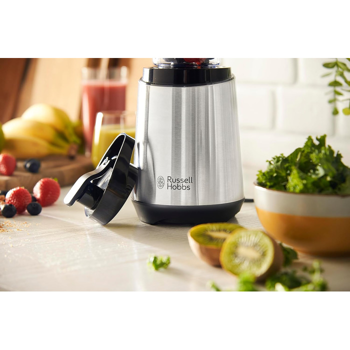 Стаціонарний блендер Russell Hobbs 23472-56 для смузі та коктейлів, 23500 об/хв, чаша 600 мл (BPA-free), нержавіюча сталь