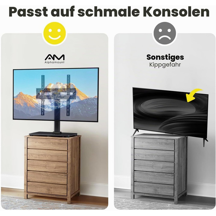 Настінне кріплення для телевізора AM Alphamount поворотне, 24-60 дюймів, LED/OLED/LCD, до 45 кг, VESA 400x400 мм, регульована висота