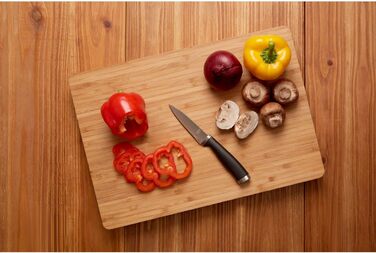 Дошка для нарізання Premier Housewares з бамбука з ручками, натуральна, прямокутна, 28x40x4 см