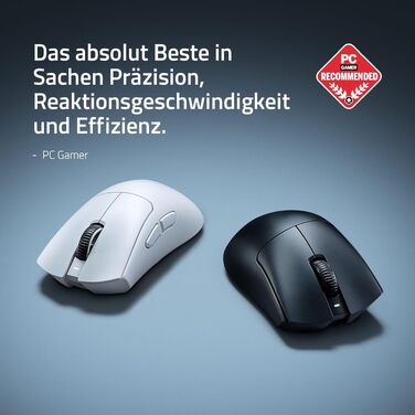 Ігрова бездротова миша Razer DeathAdder V4 Pro White: ергономічна, ультралегка (55г), 26K DPI, HyperSpeed, до 100 годин роботи
