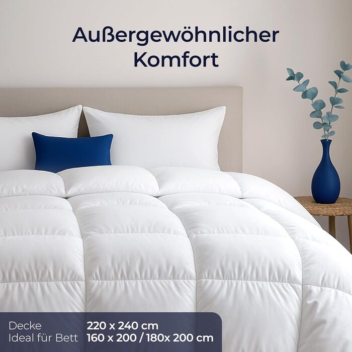Зимова ковдра Dreamzie Komfort 135x200 см, пухова наповнювач 650 г/м², тепла та пишна