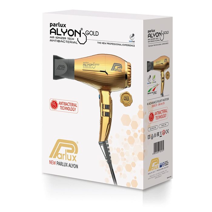Фен Parlux Alyon Gold професійний, золотий колір