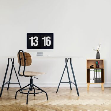 Бамбукова книжкова полиця Relaxdays, 2 секції, відкритий шафа, 70x40x35 см, регульована полиця, підлогова, натуральний колір, фіброва плита