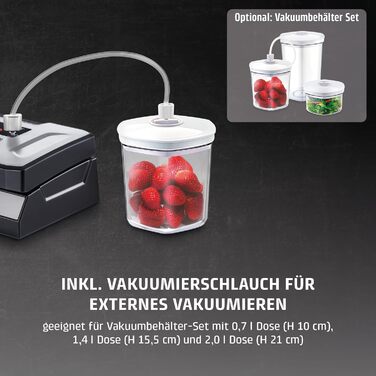 Вакууматор CASO advanced Pro (VRH 490) з функцією CASOTEK Liquid, подвійним швом та набором пакетів, професійний вакуумний пакувальник