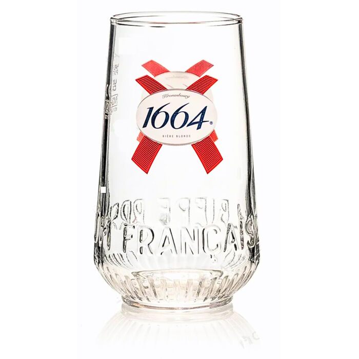 Пивні келихи Kronenbourg 1664 Pint Roxley для лагера, 2 шт. для чоловічої кімнати/бару