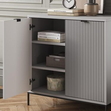 Комод Vicco Eliza сірий 80x81,2 см з 2 дверцятами