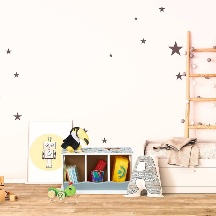 Дитяча книжкова полиця Relaxdays з малюнком собаки, 3 відділення, 32,5x60x36 см, для дівчаток і хлопчиків, МДФ, яскрава