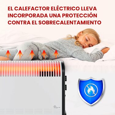 Конвектор Extralink LCV-06 2000Вт з термостатом і вентилятором, 3 режими, компактний, захист від перегріву