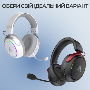 Бездротова ігрова гарнітура Ajazz AHM10 Max White (AHM10-MAX-W)