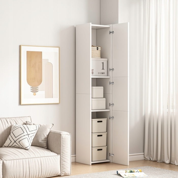 Стелаж MuvuHome, 30 x 170 x 30 см, білий