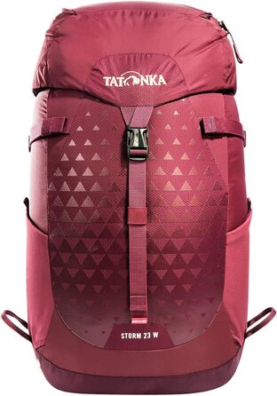 Жіночий туристичний рюкзак Tatonka Storm 23 л з RECCO, вентиляцією спини та дощовиком, бордовий, PFC-free