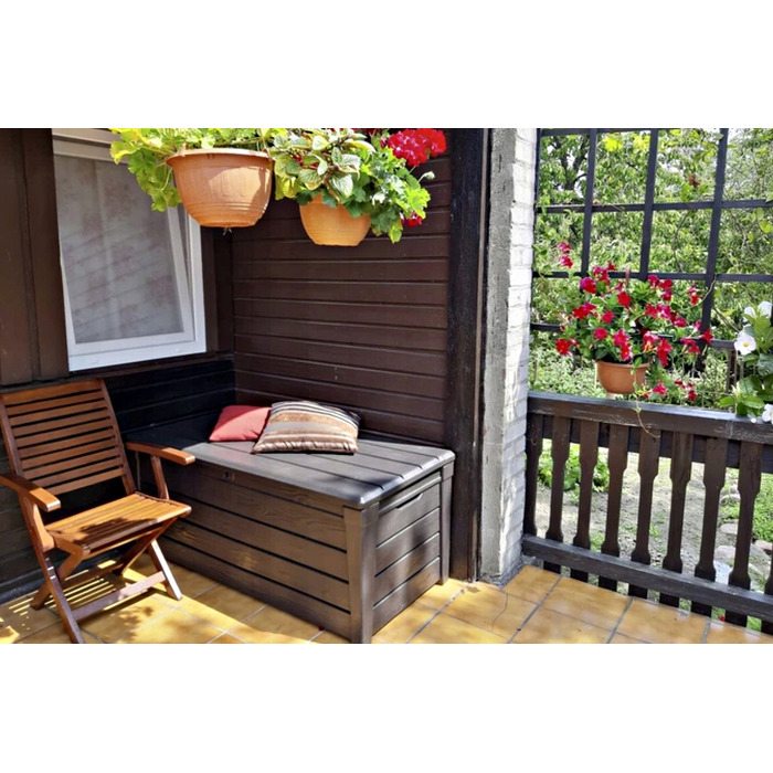 Садова скриня Keter BRIGHTWOOD STORAGE BOX 455 л, коричнева