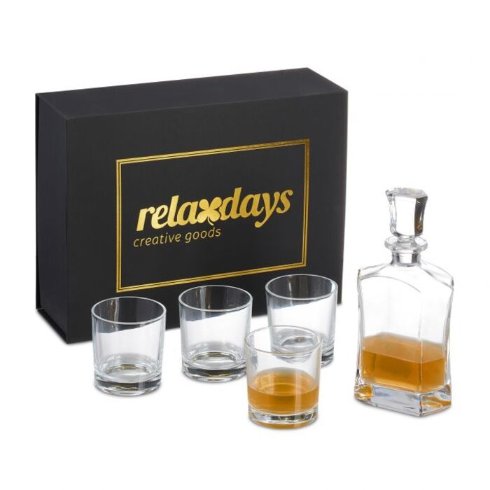 Набір для віскі Relaxdays 5 шт прозоре склянний