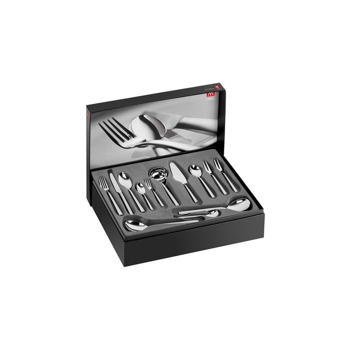 Набір столових приборів ZWILLING Senses 68 предметів, на 12 осіб, з нержавіючої сталі 18/10, матовий, сріблястий, придатний для миття в посудомийній машині