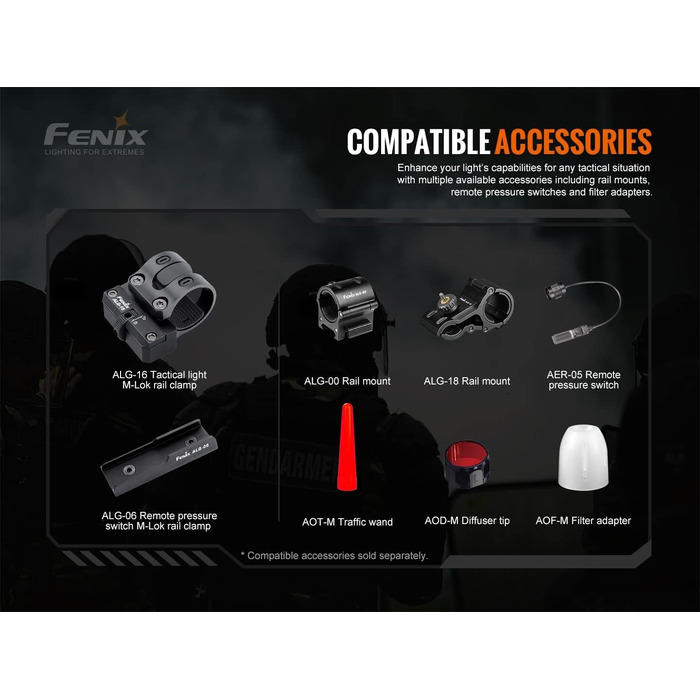 Ліхтар Fenix TK20R v2.0, 3000 Люмен, акумулятор 21700, USB-C, заряджання, APF, тактичний ліхтарик
