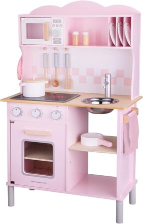 Дитяча кухня New Classic Toys 11067, сучасна, з електроплитою та звуком, для дітей від 3 років, рожева