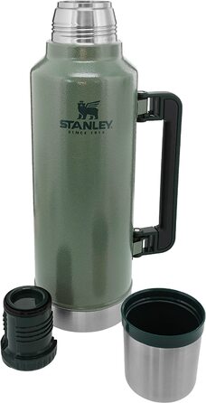Термос Stanley Classic Legendary 1.9 л, нержавійка, зелений, тримає тепло/холод до 48 годин, BPA-free, можна мити в посудомийці