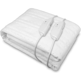 Електрична ковдра Medisana HU 676 XXL, 150x160 см, 4 режими, автоматичне вимкнення, захист від перегріву, дві панелі керування, прана, для ліжка King Size