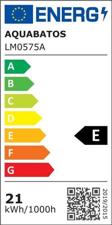 Дзеркало для ванної кімнати AQUABATOS 50x70 см LED з підсвічуванням, сенсорним вимикачем, регулюванням температури світла (6400K), IP44, CE, енергозберігаюче, серія Echos