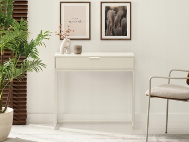 Консольний столик Mebel-Partner, крем матовий, 80 x 76,5 x 28 см