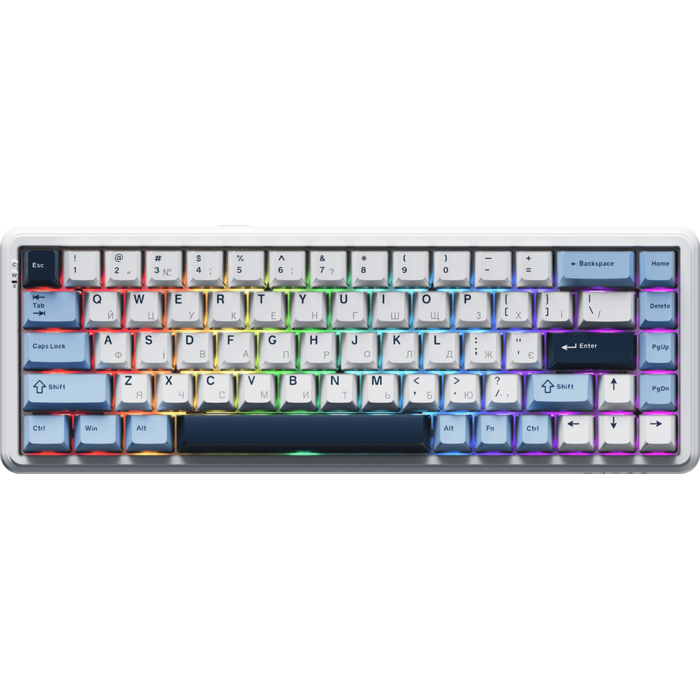 Дротова магнітна клавіатура Ajazz AK680 MAX Magnetic switches Blue White Dark Blue (AK680-M-BWD-AW)