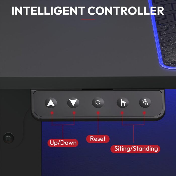 Регульований по висоті стіл Sanodesk 180x80 см з двома двигунами – ергономічний геймерський стіл для роботи стоячи/сидячи, тихий, міцний