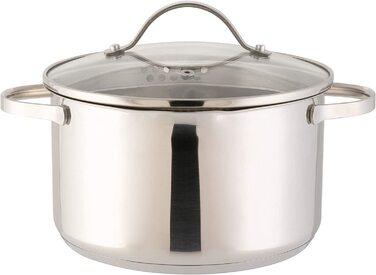 Каструля axentia Pado з кришкою, нержавіюча сталь, індукційна, 3 л, 20 см