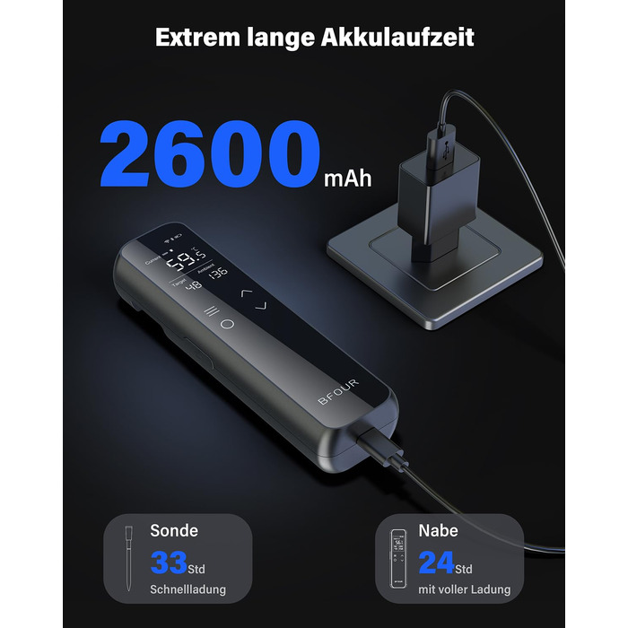 Термометр для гриля та м'яса з Wi-Fi та Bluetooth BFOUR: 6 датчиків, IP67, 2600mAh, керування через додаток