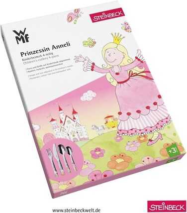 Дитячий набір столових приборів WMF Prinzessin Anneli, нержавіюча сталь, 4 шт., для дітей від 3 років