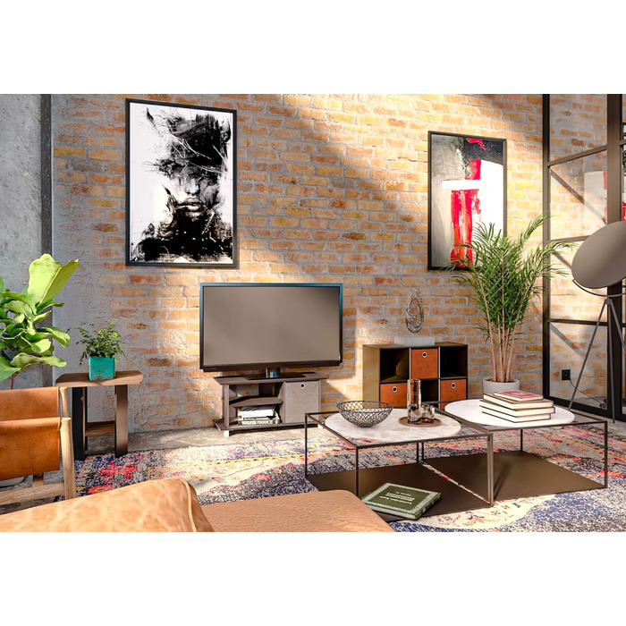 ТВ-тумба Furinno Simplistic з шухлядою, дерево, еспресо/чорна, 80x38x33 см