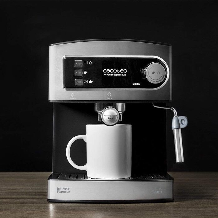 Кавомашина еспресо Cecotec Cumbia Power Espresso 20 Barista Aromax 2900 Вт з двома системами нагріву та помпою 20 бар