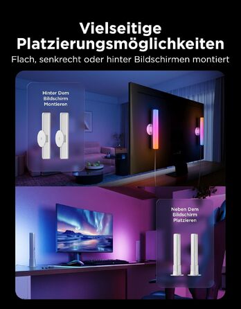 Світлодіодні LED-панелі Govee RGBICWW для підсвічування телевізора, геймінгу та створення атмосфери (Сріблястий)