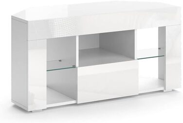 Тумба під телевізор Vicco Denver, білий глянець, 100x50 см