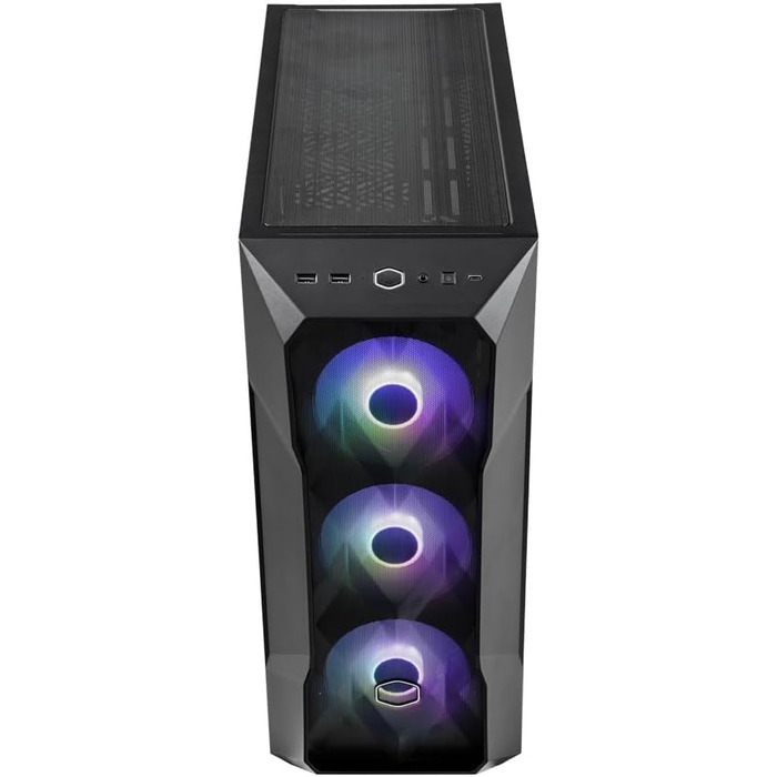 Корпус Cooler Master MasterBox TD500 Mesh V2 E-ATX, чорний, з тессельованою сіткою, 3×120 мм ARGB-вентилятори, скляна бокова панель, USB Type-C 10 Гбіт/с, знімна верхня кришка, мід-тауер