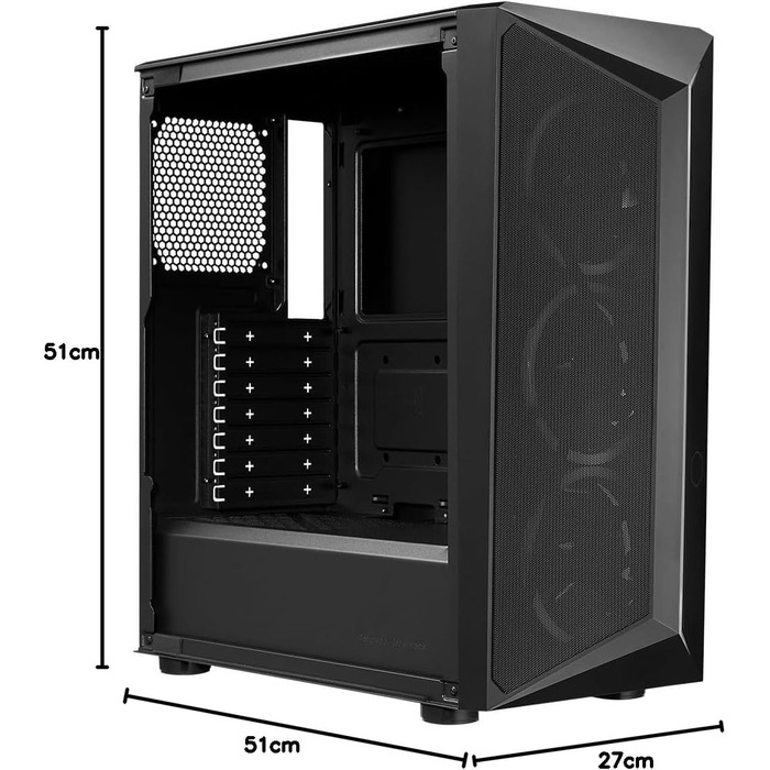 Корпус для ПК Cooler Master CMP 510 ARGB, 3x120 мм вентилятори, загартоване скло