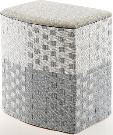 Kobolo кошик для білизни з нейлону, сірий-білий, 44x32x52 см