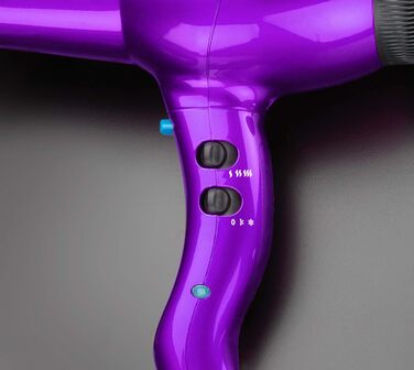 Фен для волосся DIVA Pro Styling Ultima 5000 Pro, 2200 Вт, 4 режими нагріву, 2 швидкості, функція холодного повітря, фіолетовий