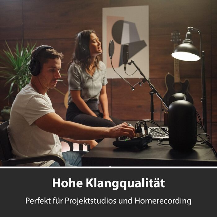 Студійний конденсаторний мікрофон AKG P120 чорний + кабель Stagg XLR-XLR 3 м червоний для запису
