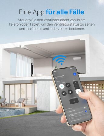 Розумний баштовий вентилятор Dreo з Wi-Fi, підтримка Alexa, дистанційне керування, 90° обертання, 6 швидкостей, 4 режими, таймер на 12 годин, тихий