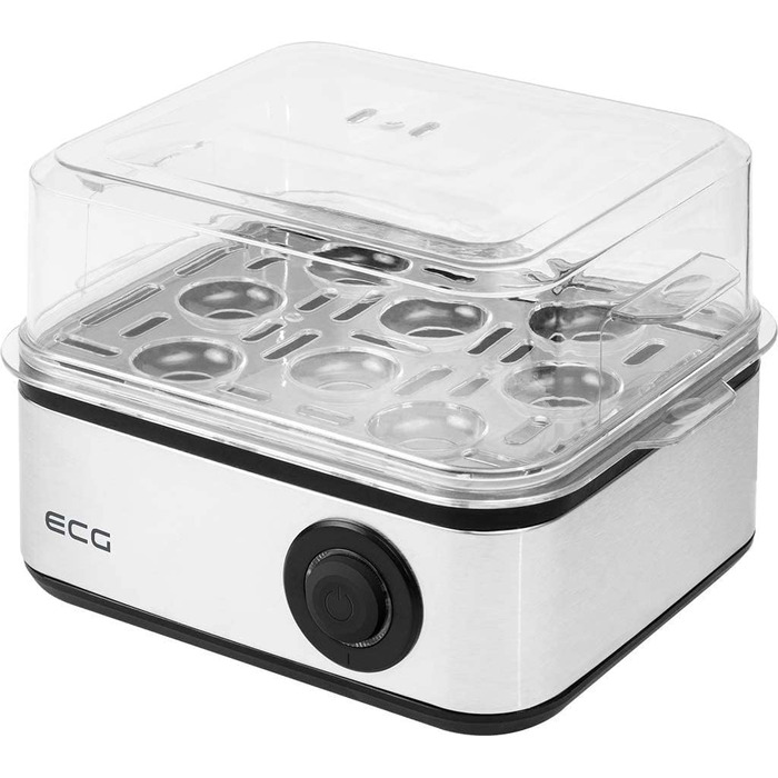 Яйцеварка електрична ECG UV 5080, 400 Вт, 8 яєць, нержавіюча сталь