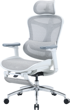 Крісло офісне з підставкою для ніг Sihoo DORO C300L Mesh White with footrest