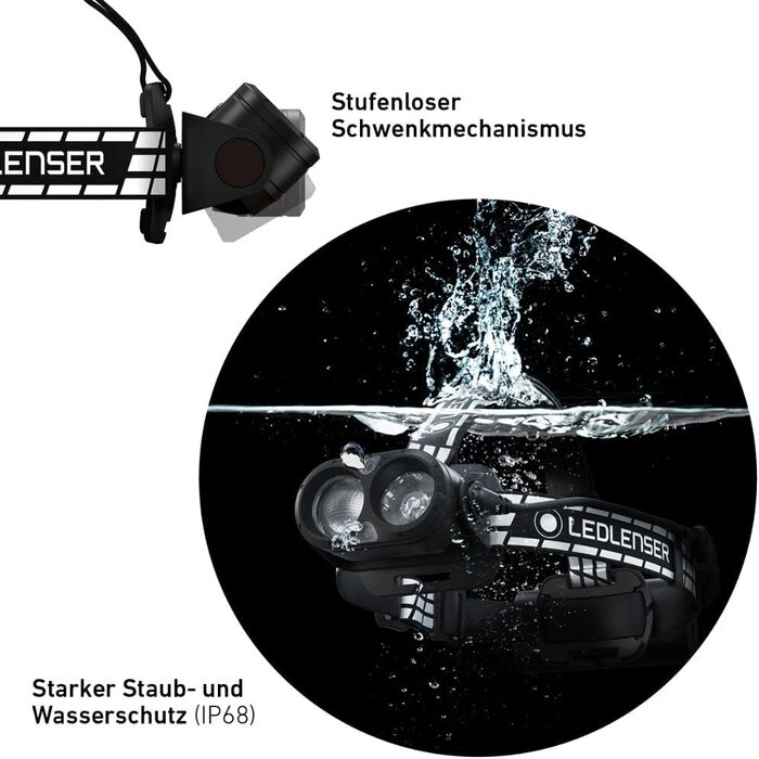 Ліхтар налобний Ledlenser H19R Signature, 4000 лм, LED, акумуляторний, водонепроникний IP67, з червоним світлом, Bluetooth, USB-магнітна зарядка, для шолома, для MTB, Outdoor, преміум-якість