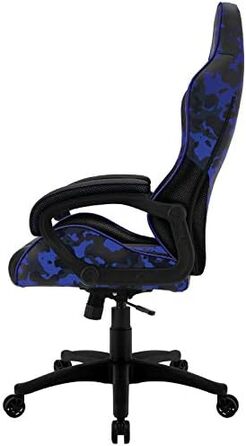 Ігрове крісло ThunderX3 BC1 CAMO синє, ергономічний стілець для геймерів, комп'ютерний стілець з регульованою спинкою, камуфляж