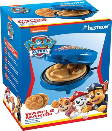 Міні-вафельниця Paw Patrol для дітей, Ø 10 см, синя, офіційна ліцензія, з індикатором випікання, для свят