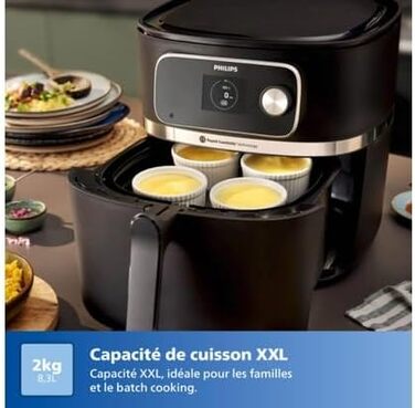 Аерофритюрниця Philips Airfryer Combi XXL HD9880/90 чорна, мультипіч з гарячим повітрям